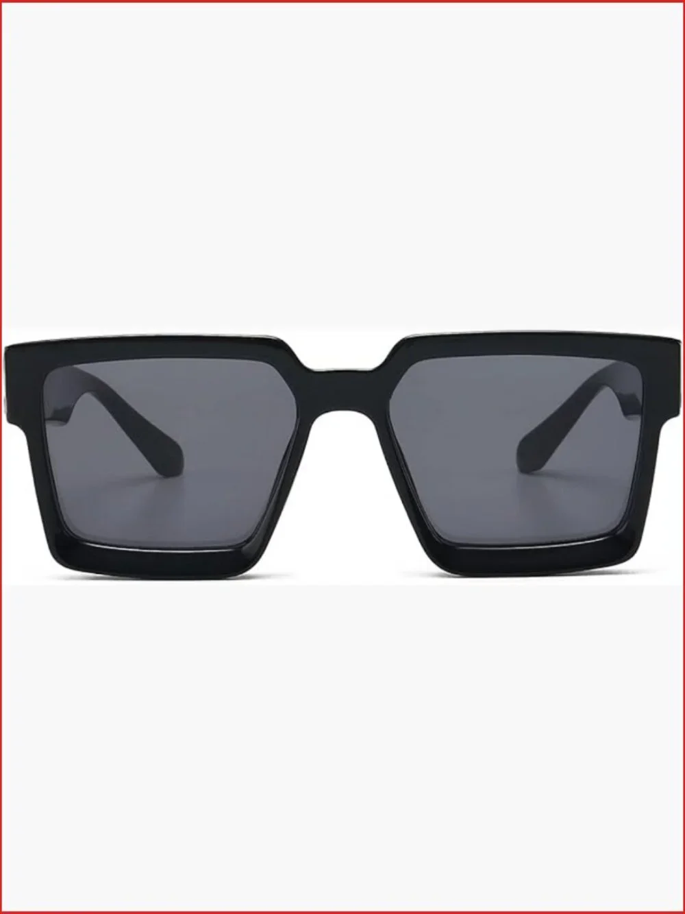 Retro Rectangular Chunky Gradient Lens Sunglasses UV400 Non-Polarized